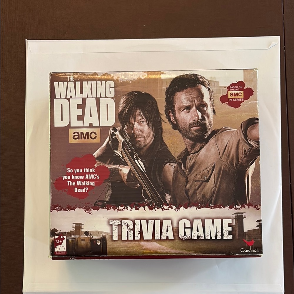 The Walking Dead Board Game Red and Brown Trivia Challenge